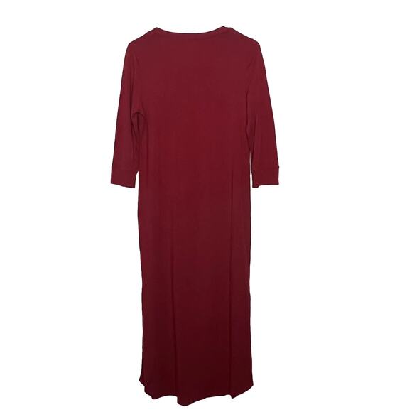 Soma Nightgown Red Scoop Neck Long Sleep Shirt Pass The Bubbly Lounge XS New a12 - Picture 4 of 6